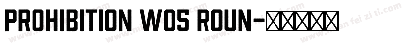 Prohibition W05 Roun字体转换